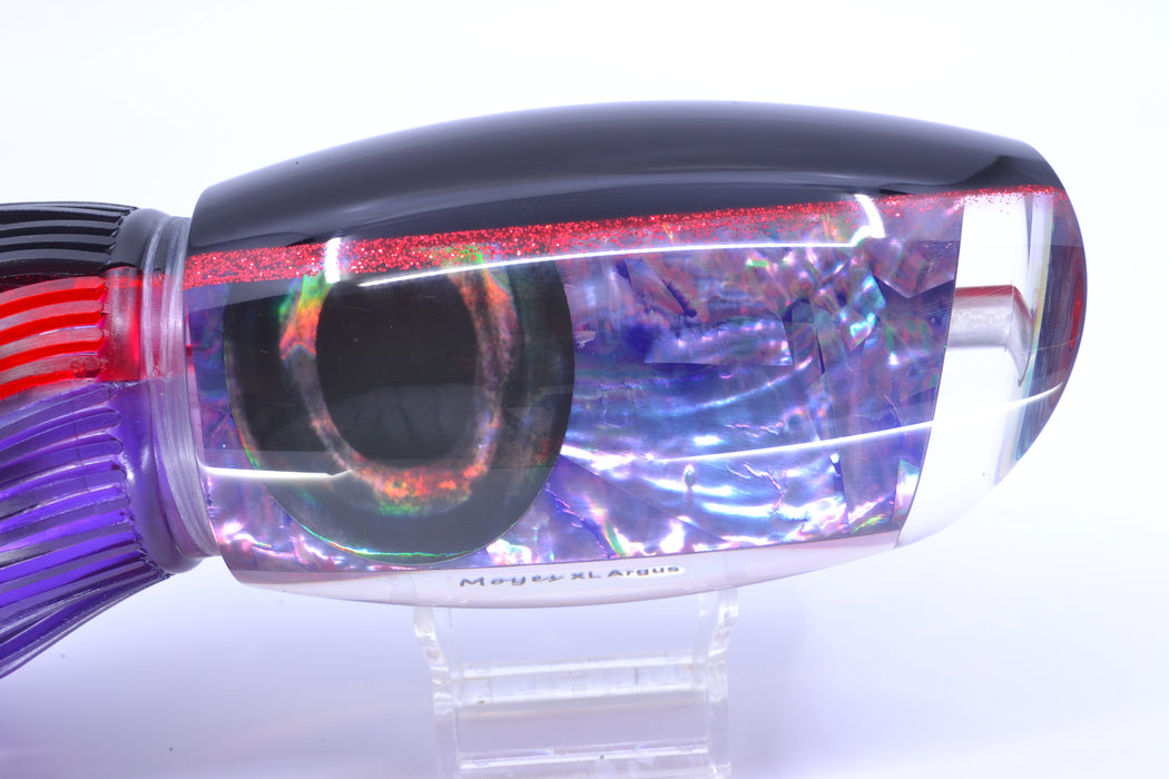 Moyes Lures/Grander Marlin Tackle XL Argus + D-Flap Teaser Combo Black-Red-Purple GZE