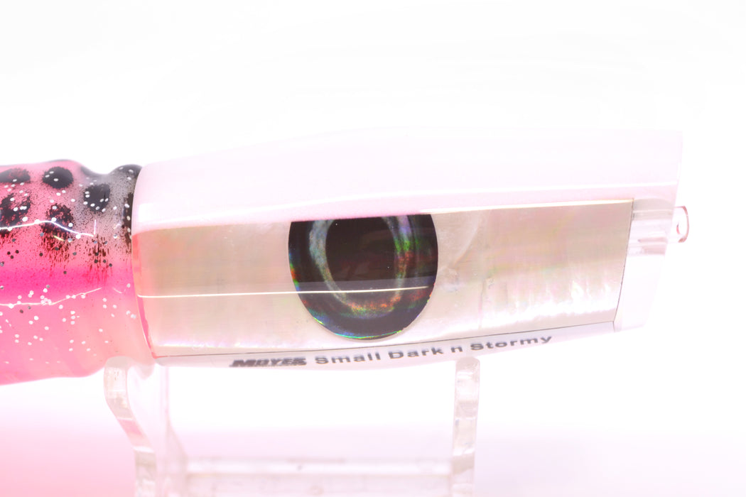 Moyes Lures White MOP White Back Small Dark-N-Stormy 9" 4.5oz Skirted *SCRATCHED*