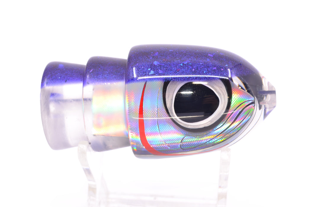 LS Lures Silver Rainbow Purple Glitter Back Flyer 11" 3.8oz