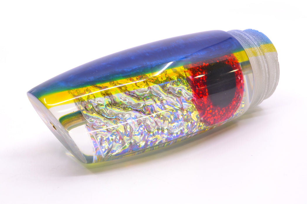 Coggin Lures Ice Dichro Blue-Yellow Back Black-Red Eyes Extreme Copycat Plunger 16" 15oz