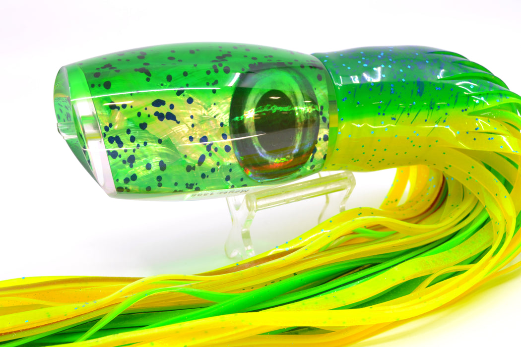 Moyes Lures Mahi MOP Green Back Taxi Eyes 1305 16" 16.5oz Skirted Mahi GZE