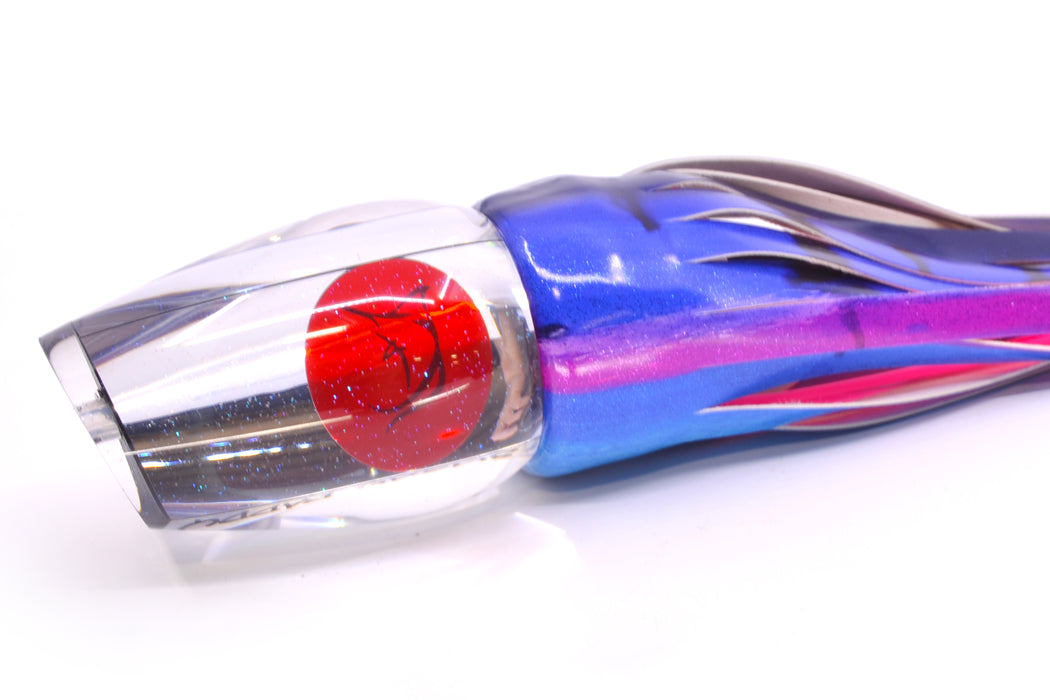 Bonze Lures Clear Mirrored Red Eyes Sugar Daddy 14" 15.5oz Fire Tailz Vinyl Blue Dream