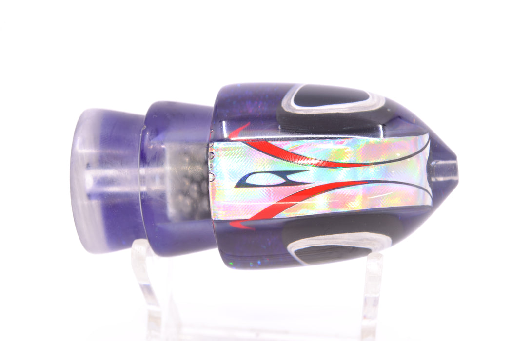 LS Lures Silver Rainbow Purple Glitter Back Flyer 11" 3.8oz