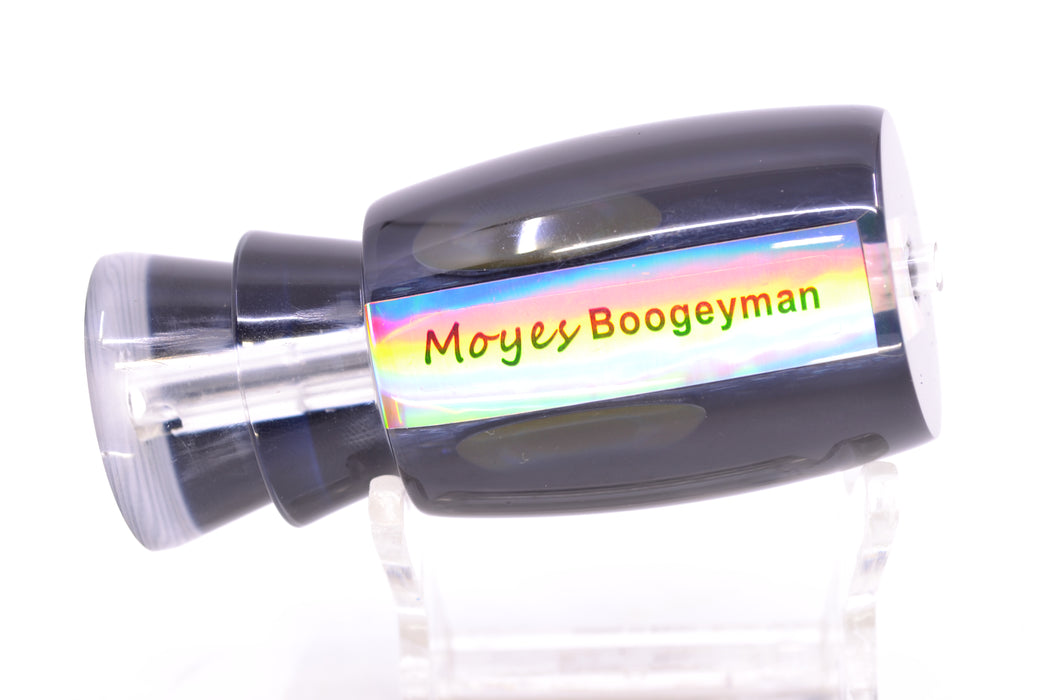 Moyes Lures Green-Blue Oil Slick Black Back Taxi Eyes Boogeyman 12" 4oz