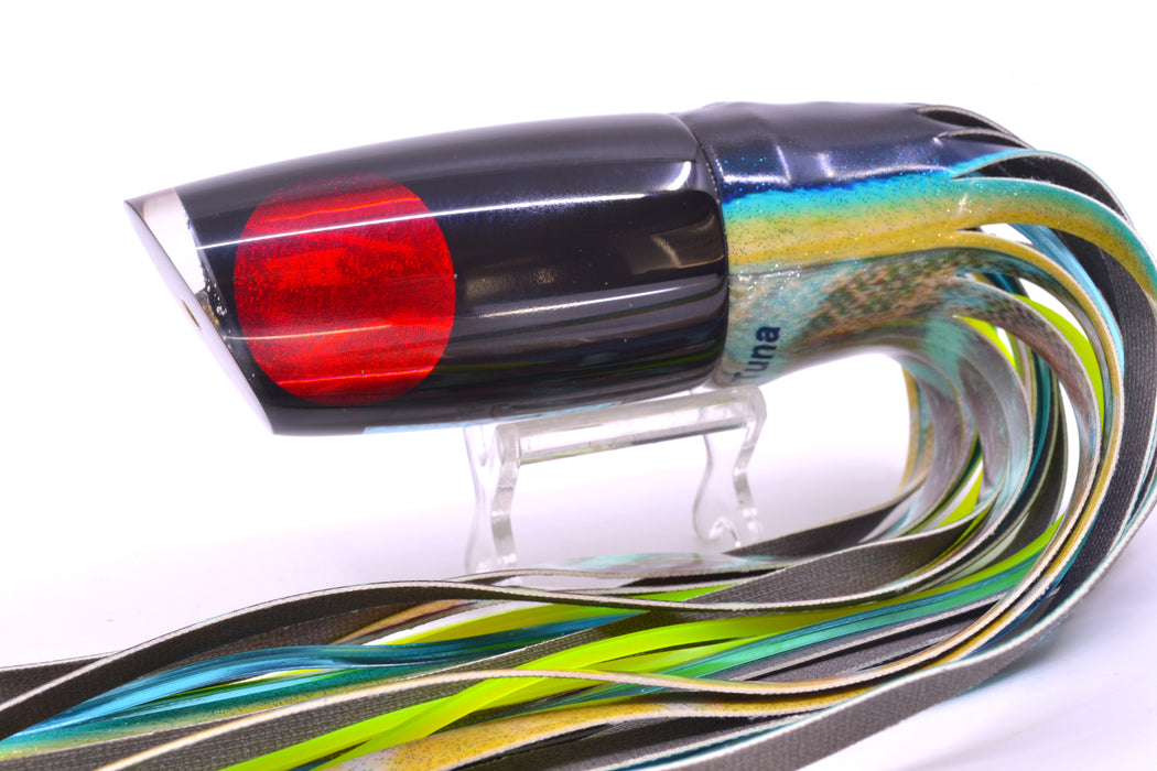 Koya Lures Black Pearl Red Eyes Medium Poi Dog 14" 10oz FT Vinyl Yellowfin Tuna