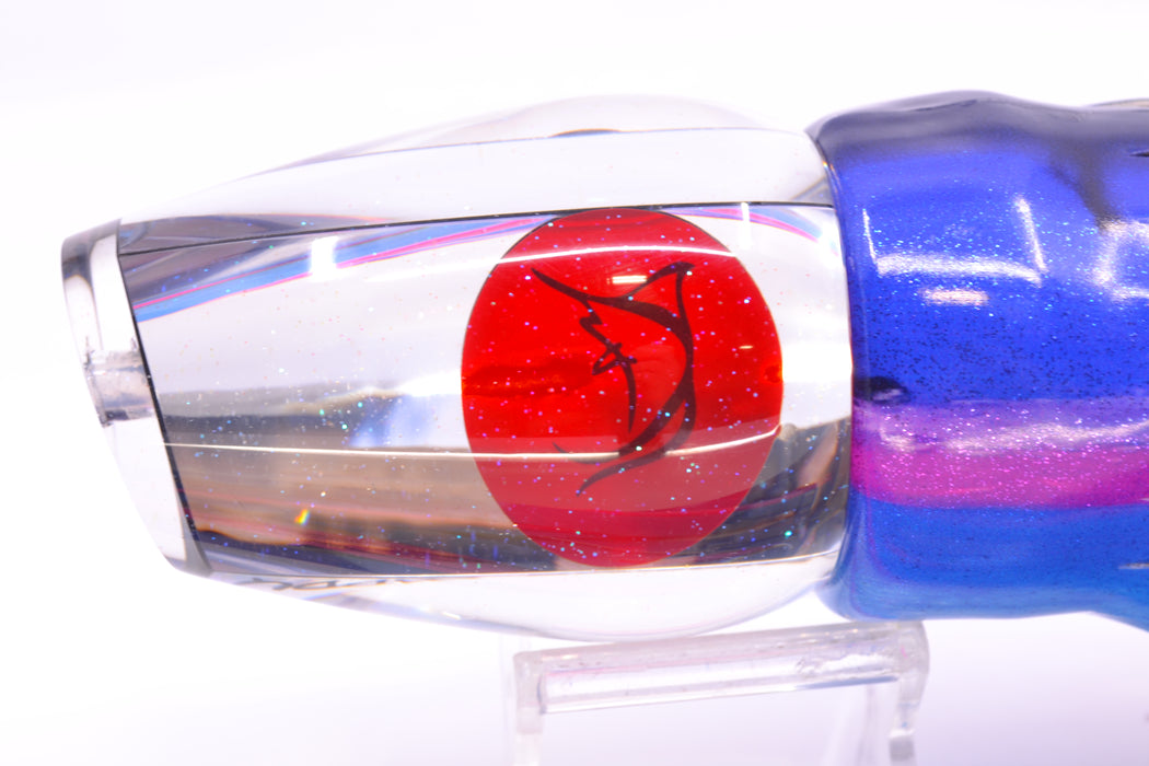 Bonze Lures Clear Mirrored Red Eyes Sugar Daddy 14" 15.5oz Fire Tailz Vinyl Blue Dream