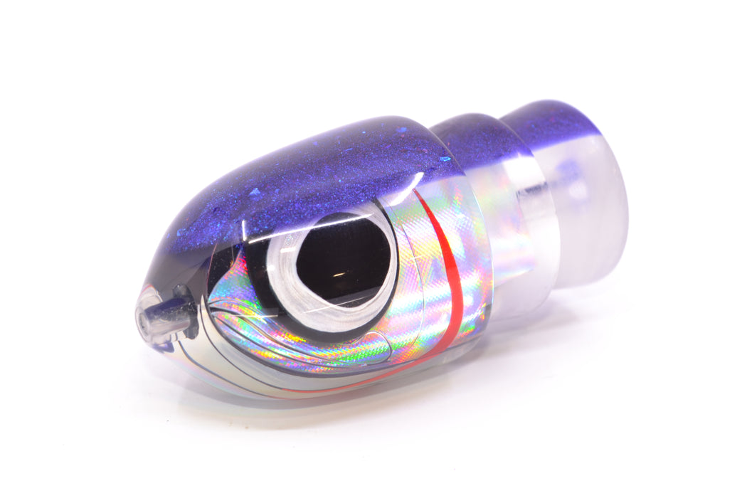 LS Lures Silver Rainbow Purple Glitter Back Flyer 11" 3.8oz
