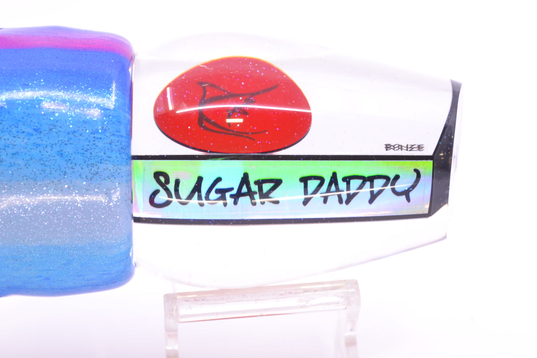 Bonze Lures Clear Mirrored Red Eyes Sugar Daddy 14" 15.5oz Fire Tailz Vinyl Blue Dream