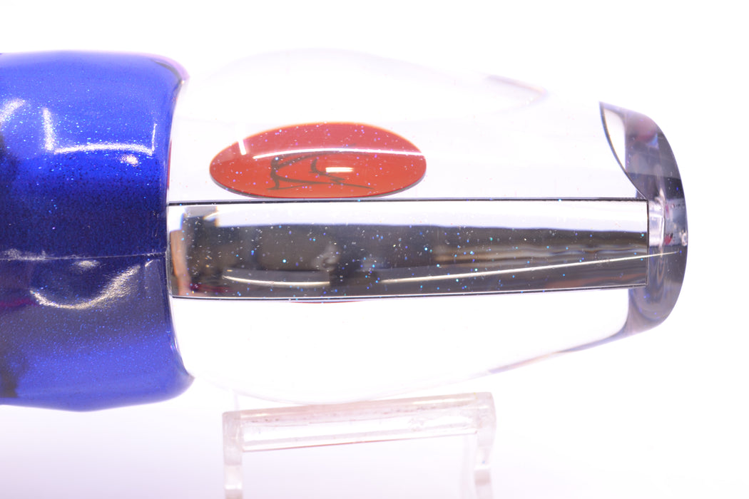 Bonze Lures Clear Mirrored Red Eyes Sugar Daddy 14" 15.5oz Fire Tailz Vinyl Blue Dream