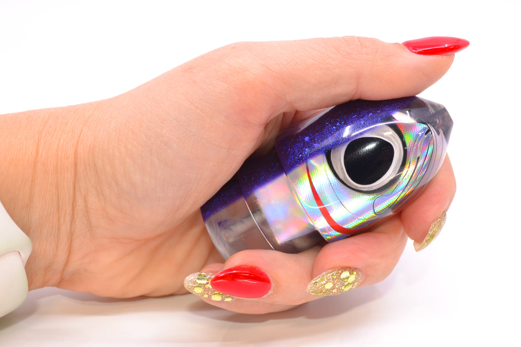 LS Lures Silver Rainbow Purple Glitter Back Flyer 11" 3.8oz