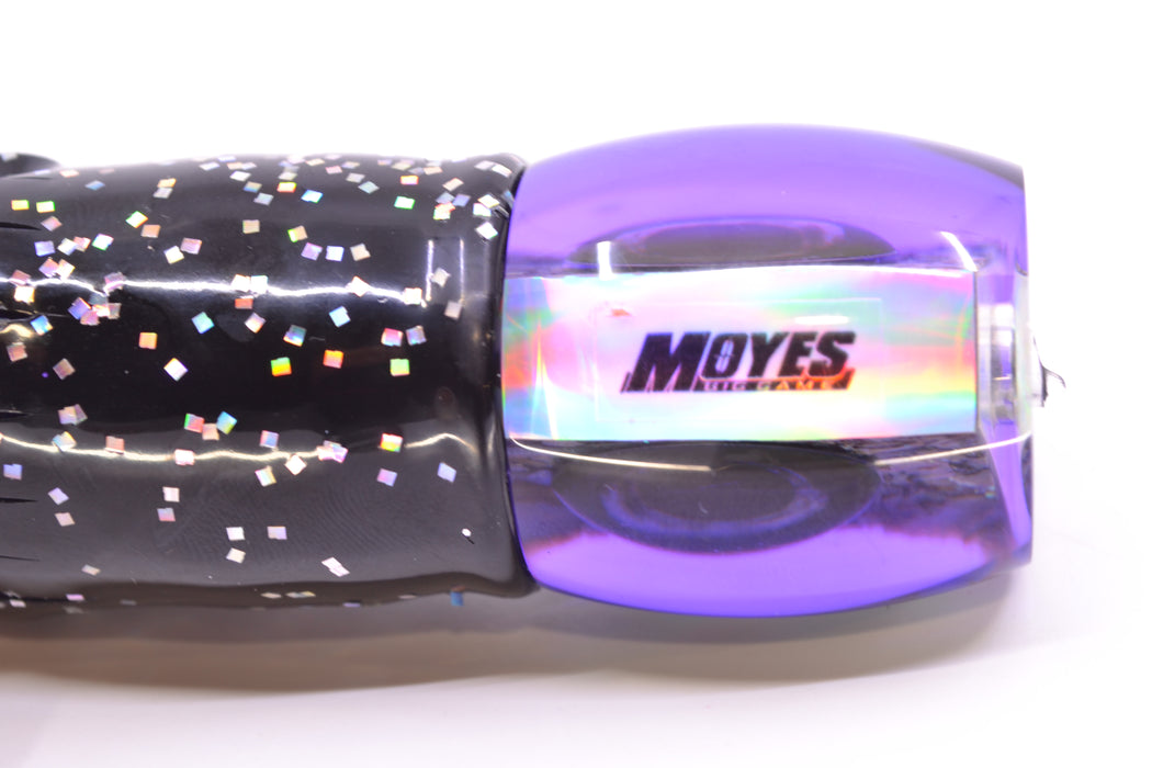 Moyes Lures S&P MOP Purple Back Taxi Eyes Small Secret 9" 3oz Skirted Black/Purple