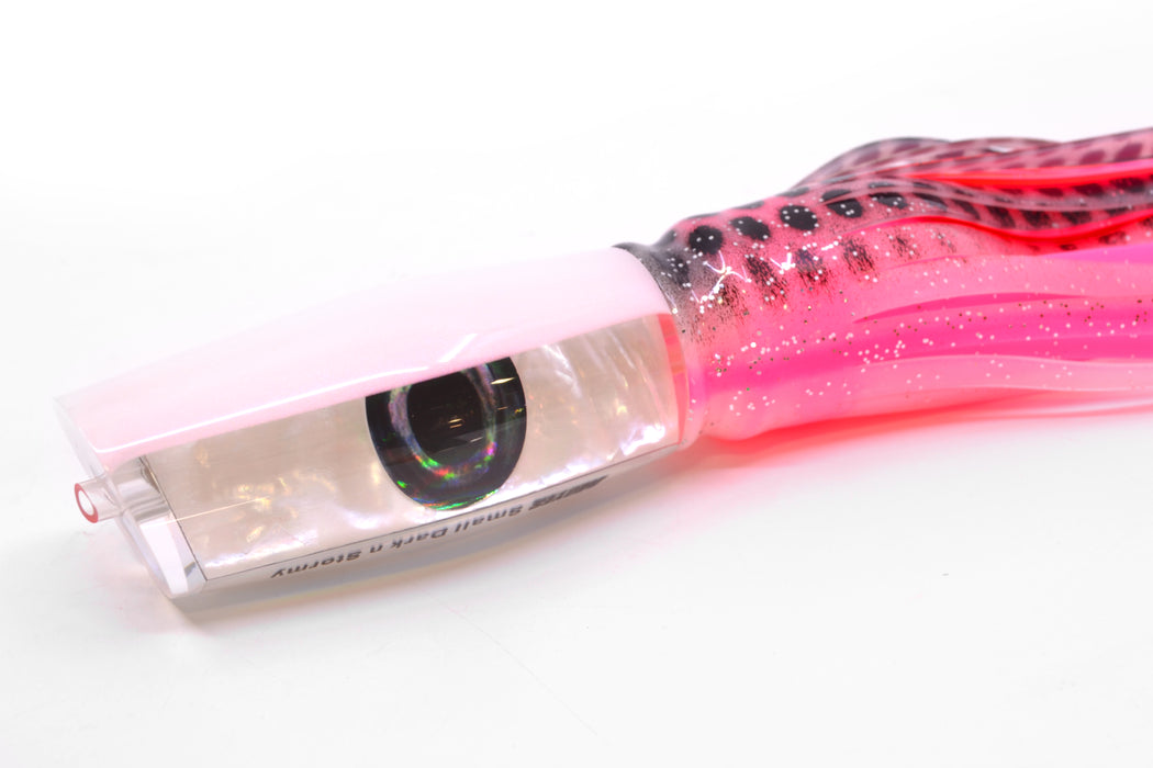 Moyes Lures White MOP White Back Small Dark-N-Stormy 9" 4.5oz Skirted *SCRATCHED*