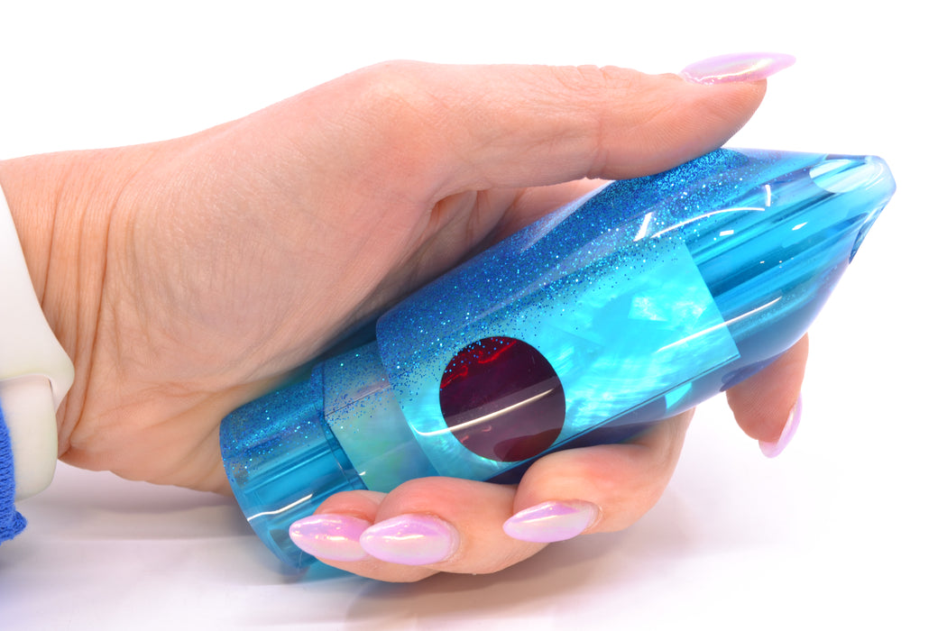 TANTRUM Lures Ice Blue MOP Blue Glitter Back Red Eyes Large JetPack Bullet 12" 8.2oz GZE
