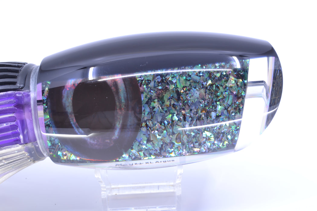 Moyes Lures/Grander Marlin Tackle XL Argus + D-Flap Teaser Combo Black-Purple-Clear GZE