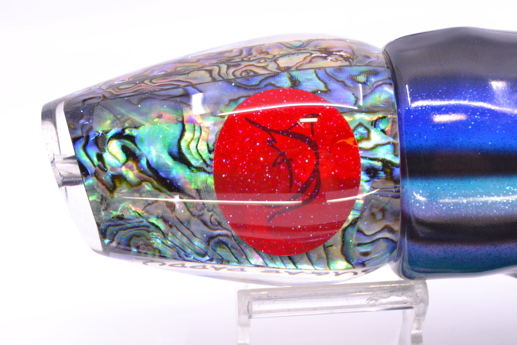 Bonze Lures Paua Shell Red Eyes Sugar Daddy 14" 15.5oz Fire Tailz Vinyl Skipjack