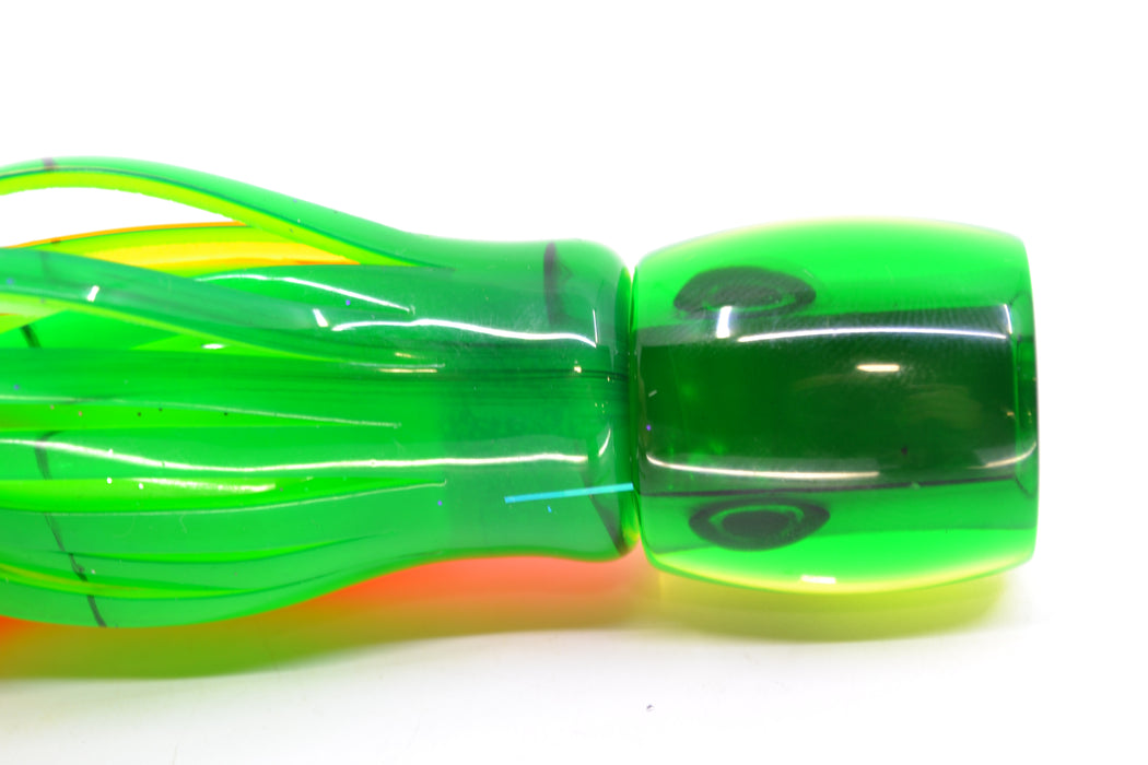 Moyes Lures Chartreuse MOP Green Back Tang 5" 3oz Skirted Guacamaya