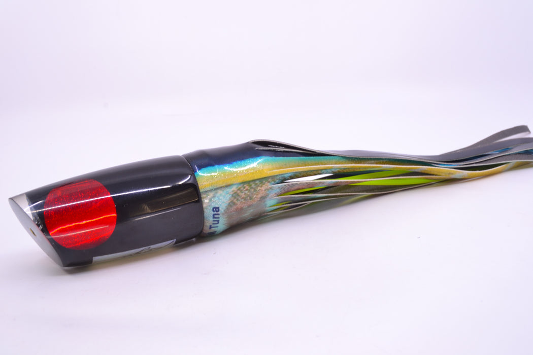 Koya Lures Black Pearl Red Eyes Medium Poi Dog 14" 10oz FT Vinyl Yellowfin Tuna