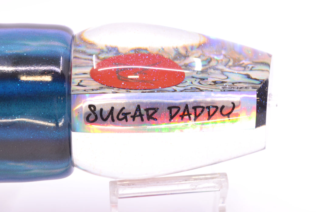 Bonze Lures Paua Shell Red Eyes Sugar Daddy 14" 15.5oz Fire Tailz Vinyl Skipjack