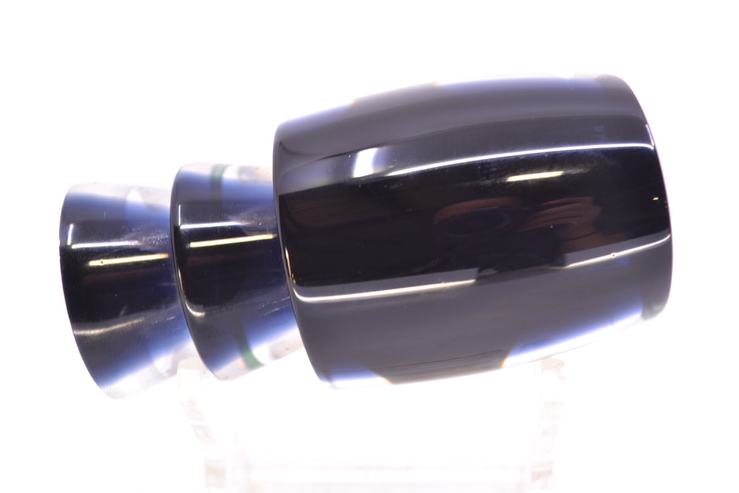 Moyes Lures Green-Orange Dichro Black Back Taxi Eyes Medium J-Boy 12" 4oz