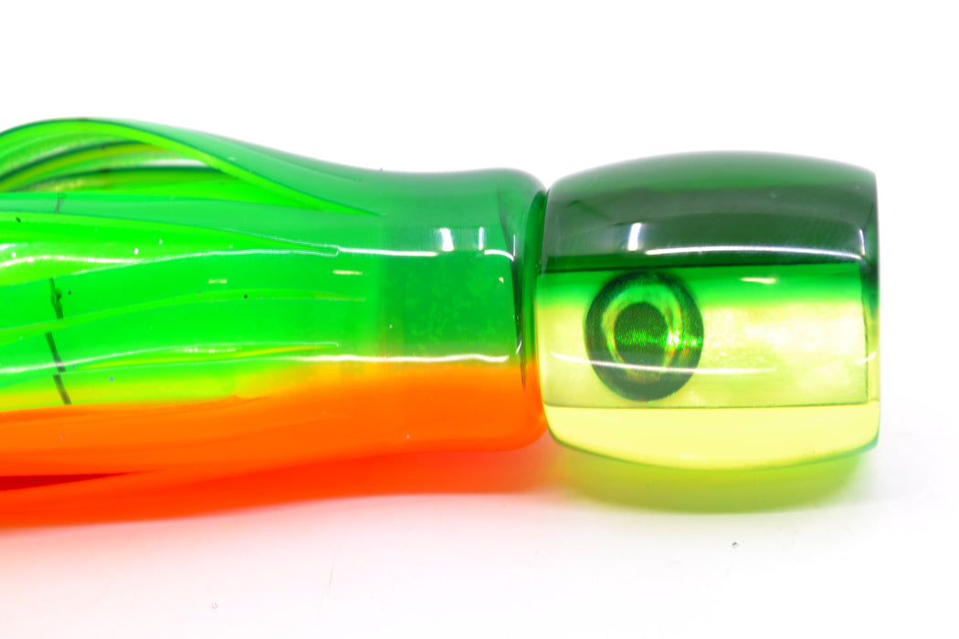 Moyes Lures Chartreuse MOP Green Back Tang 5" 3oz Skirted Guacamaya