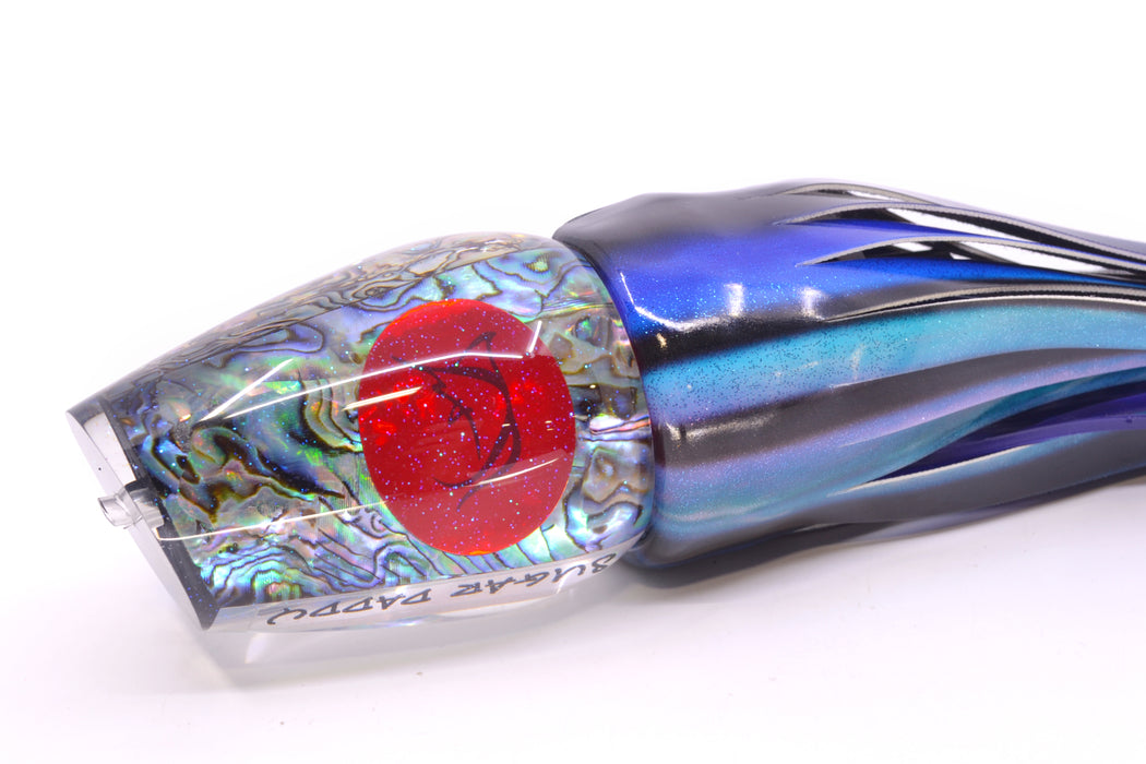 Bonze Lures Paua Shell Red Eyes Sugar Daddy 14" 15.5oz Fire Tailz Vinyl Skipjack