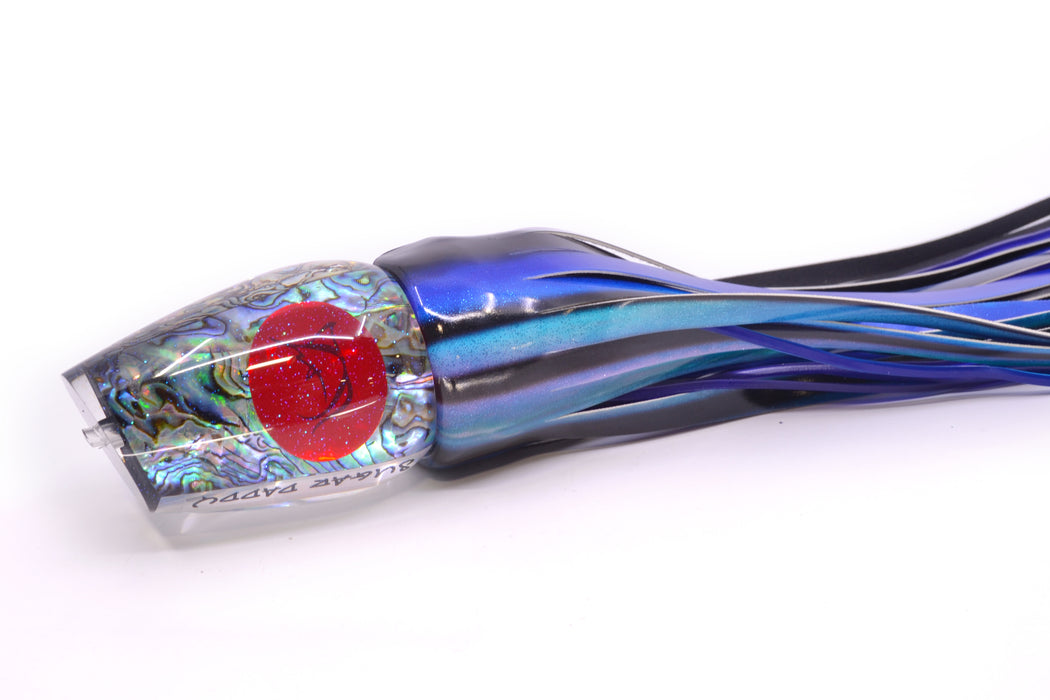 Bonze Lures Paua Shell Red Eyes Sugar Daddy 14" 15.5oz Fire Tailz Vinyl Skipjack