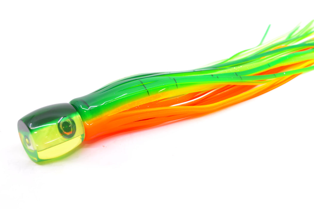 Moyes Lures Chartreuse MOP Green Back Tang 5" 3oz Skirted Guacamaya