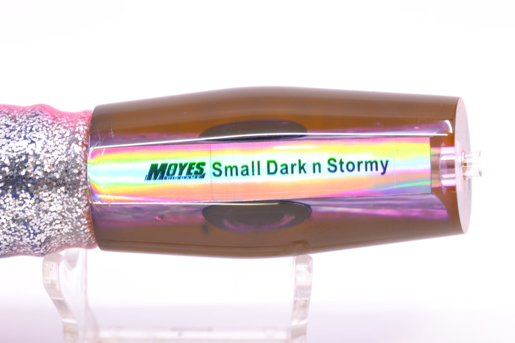 Moyes Lures Rainbow MOP Black-Pink Back Small Dark-N-Stormy 9" 4.5oz Skirted *SCRATCHED*
