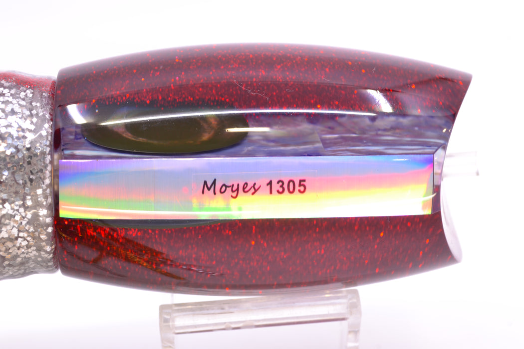 Moyes Lures Rainbow MOP Black-Red Back Taxi Eyes 1305 16" 16.5oz Skirted Evil GZE