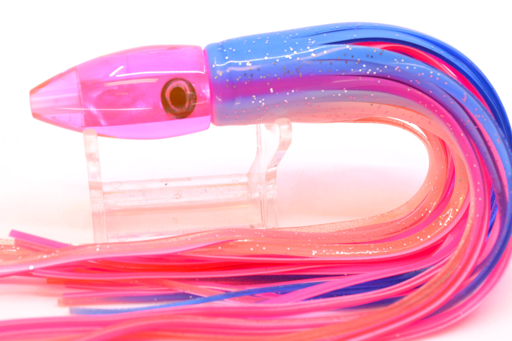 Moyes Lures Pink MOP Taxi Eyes Poon 5" 2oz Skirted Blue-Pink-White