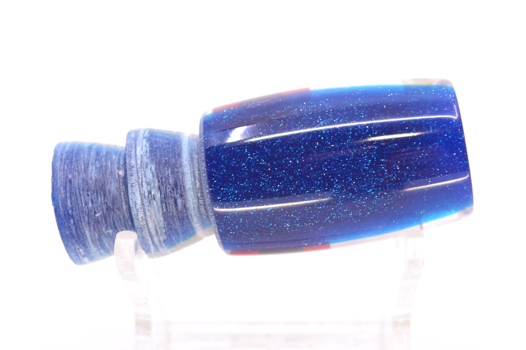 Coggin Lures Real White MOP Blue Back Black-Red Eyes 4-Hole Hualalai Tado Invert 7" 3oz