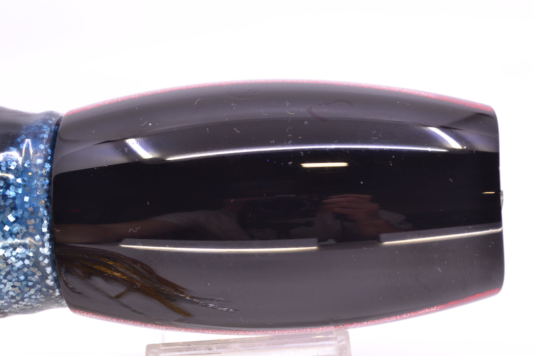 Moyes Lures Rainbow MOP Black-Red Back Taxi Eyes 1305 16" 16.5oz Skirted Evil GZE