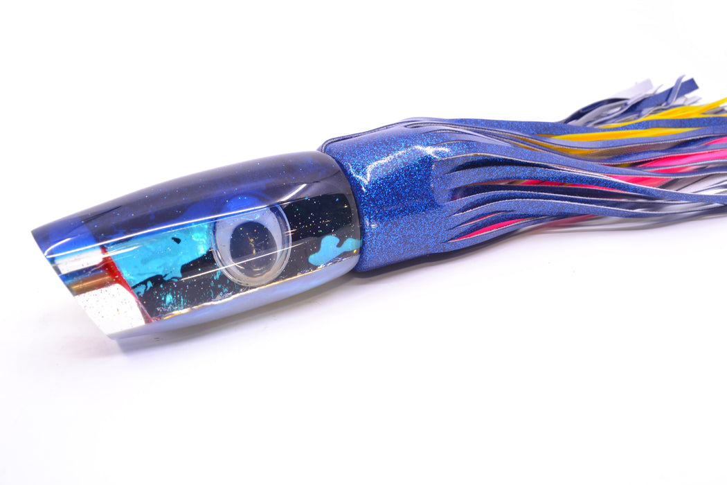 Bomboy Lures Ice Blue/Black MOP Blue Back White Belly Supernutt 14" 9.5oz Vinyl Blue