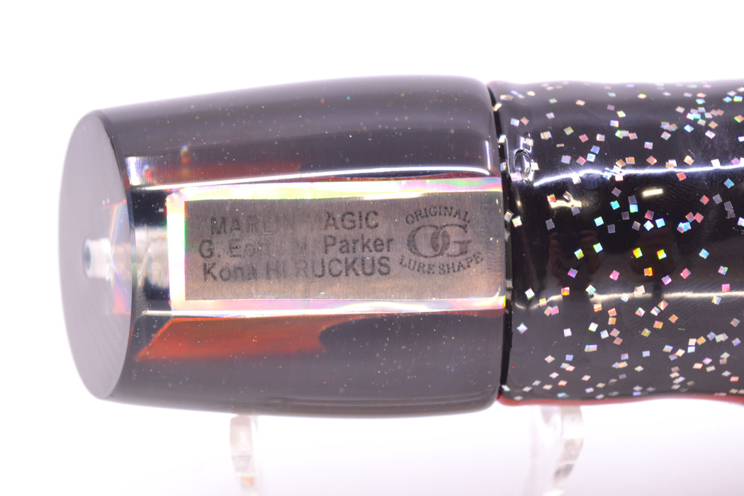 Marlin Magic Orange MOP Black Back Red Eyes Ruckus 12" 11oz Skirted Black/Orange