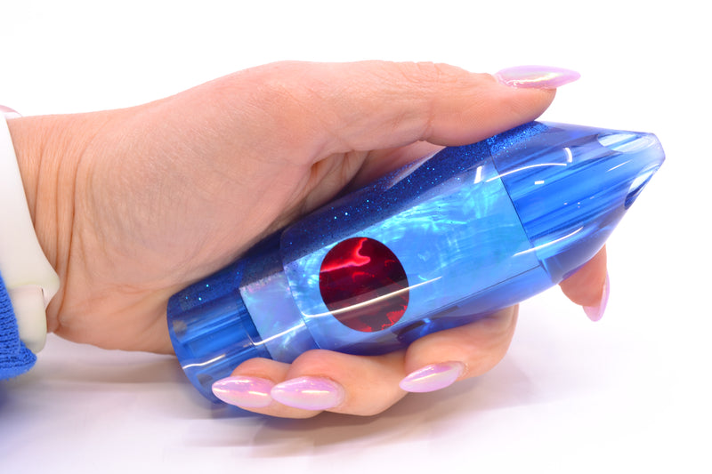 TANTRUM Lures Blue MOP Blue Glitter Back Red Eyes Large JetPack Bullet 12" 8.2oz