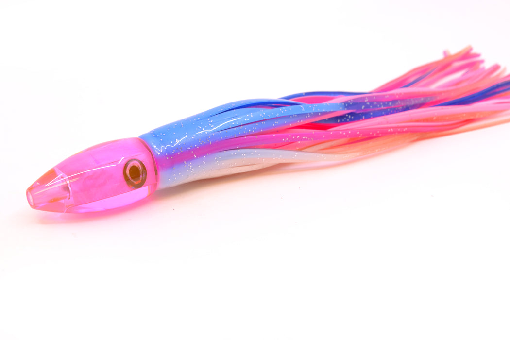 Moyes Lures Pink MOP Taxi Eyes Poon 5" 2oz Skirted Blue-Pink-White