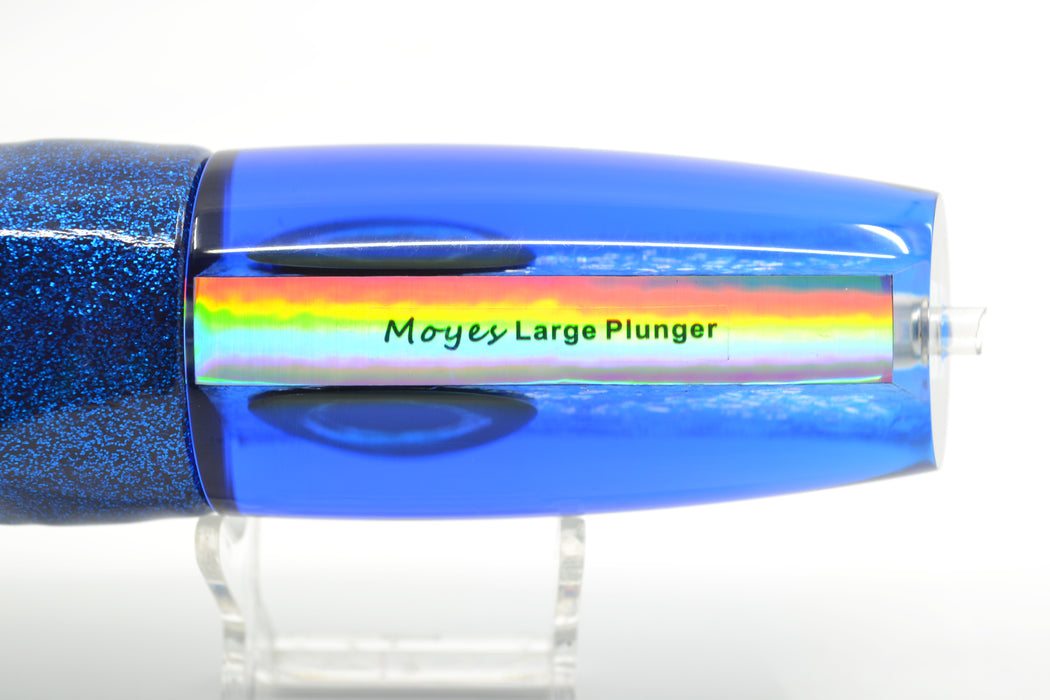 Moyes Lures Blue-Green Oil Slick Blue Back Large Plunger 14" 11oz Vinyl Blue