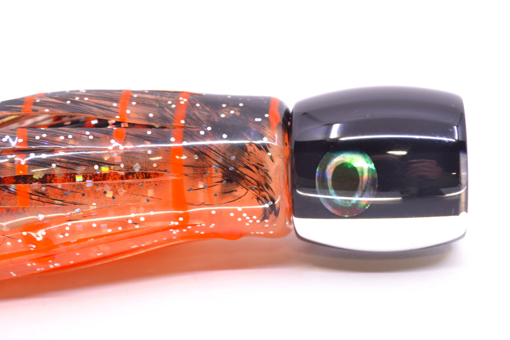 Moyes Lures Black Pearl Black Back Tang 5" 3oz Skirted Root Beer-Petrolero