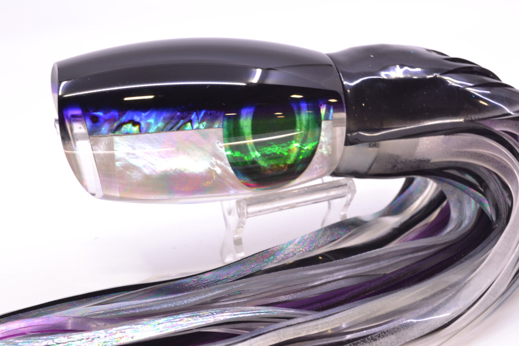 Moyes Lures Skipjack Paua-MOP Black-Purple Back 1305 16" 16.5oz Skirted Skipjack GZE