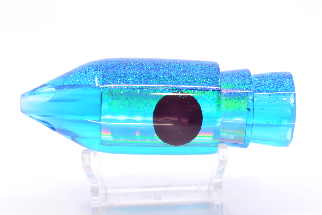 TANTRUM Lures Ice Blue Rainbow Blue Glitter Back Medium JetPack Bullet 9" 4.7oz