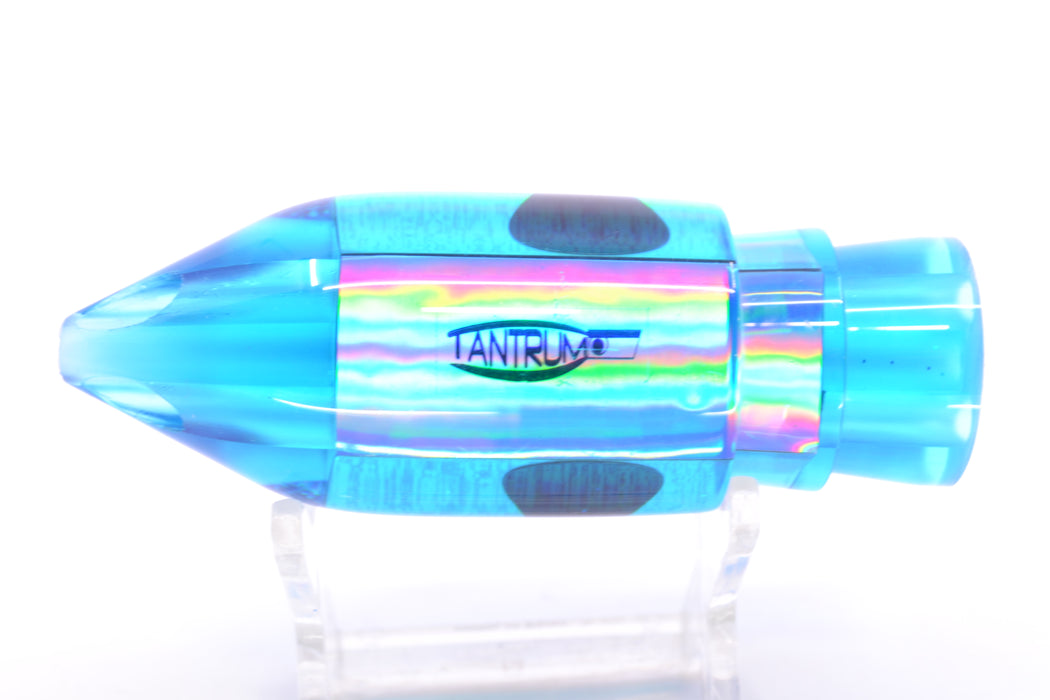 TANTRUM Lures Ice Blue Rainbow Blue Glitter Back Medium JetPack Bullet 9" 4.7oz