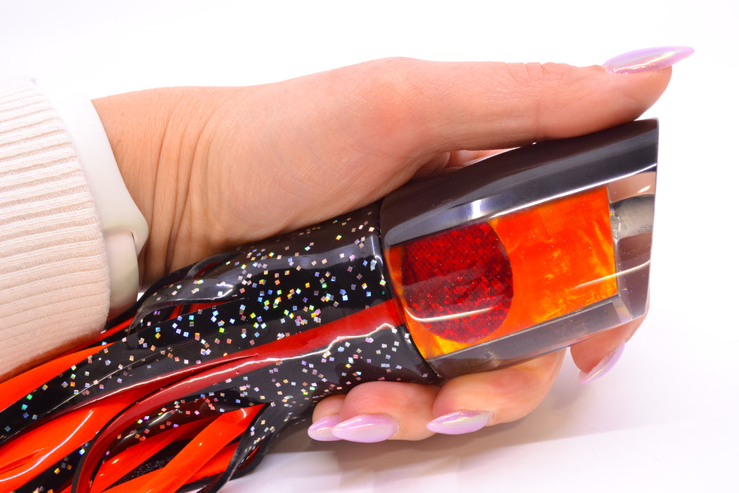 Marlin Magic Orange MOP Black Back Red Eyes Ruckus 12" 11oz Skirted Black/Orange