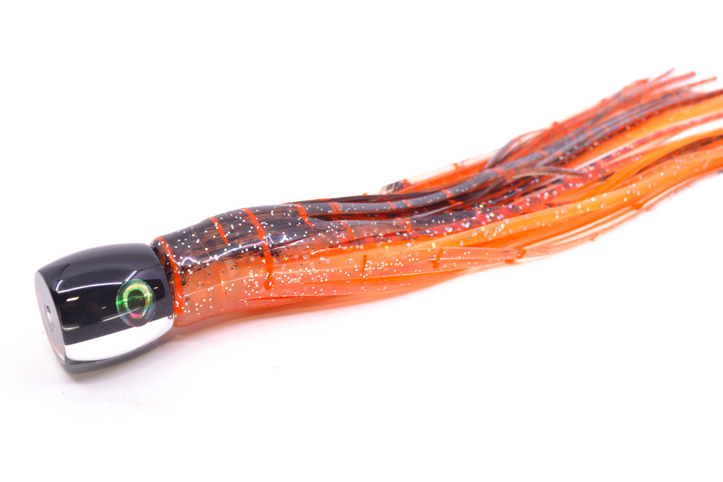 Moyes Lures Black Pearl Black Back Tang 5" 3oz Skirted Root Beer-Petrolero