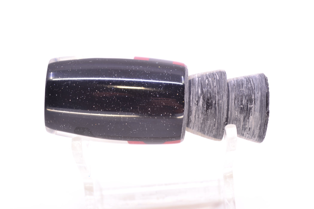 Coggin Lures Real White MOP Black Back Black-Red Eyes 4-Hole Hualalai Tado Invert 7" 3oz