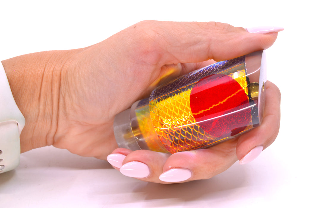 Koya Lures Rainbow Scale Red Eyes Small Poi Dog 10" 3oz
