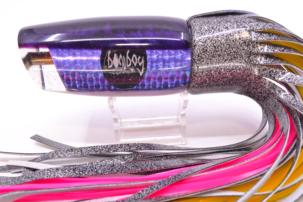 Bomboy Lures Purple Rainbow Scale Purple Back Bomboy Eyes Supernutt 14" 9.5oz Vinyl