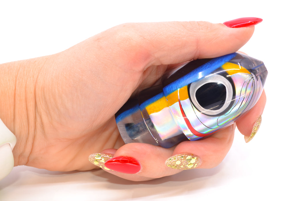 LS Lures Yellow-Silver Rainbow Black-Blue Back Flyer 11" 3.8oz