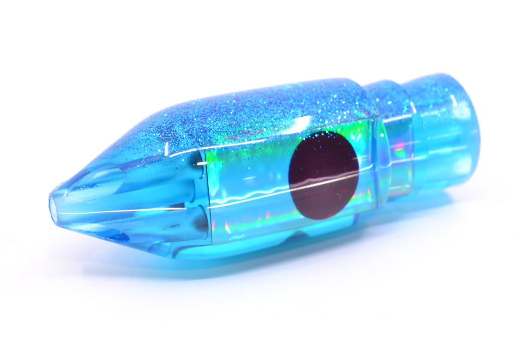 TANTRUM Lures Ice Blue Rainbow Blue Glitter Back Medium JetPack Bullet 9" 4.7oz