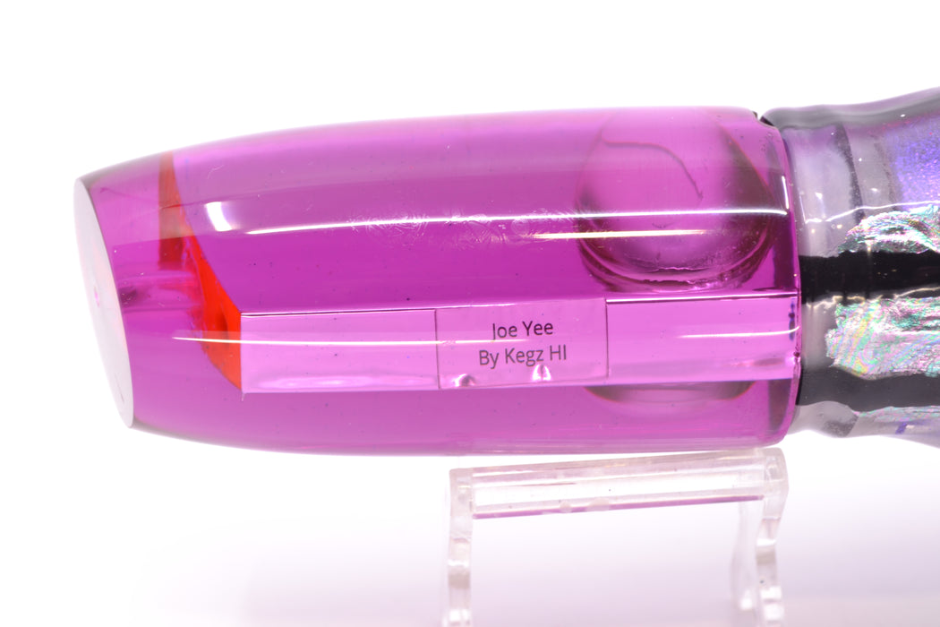 Joe Yee Lures by KEGZ Purple Chrome Doll Eyes Super Plunger 14" 11.5oz Skirted Skipjack