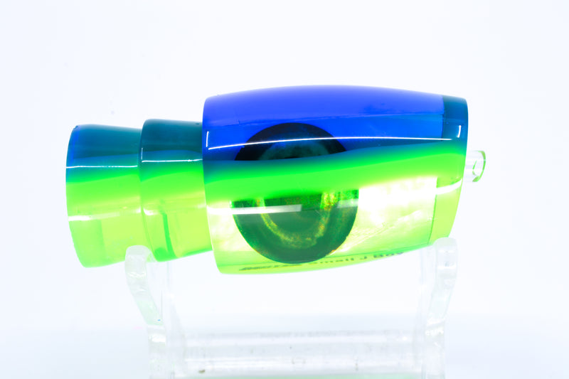 Moyes Lures Chartreuse MOP Blue-Green Back Small J-Boy 9" 1.5oz GZE